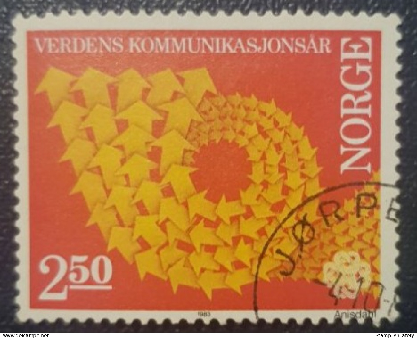 Norway 1.75Kr Used Stamp World Communications Year - Oblitérés