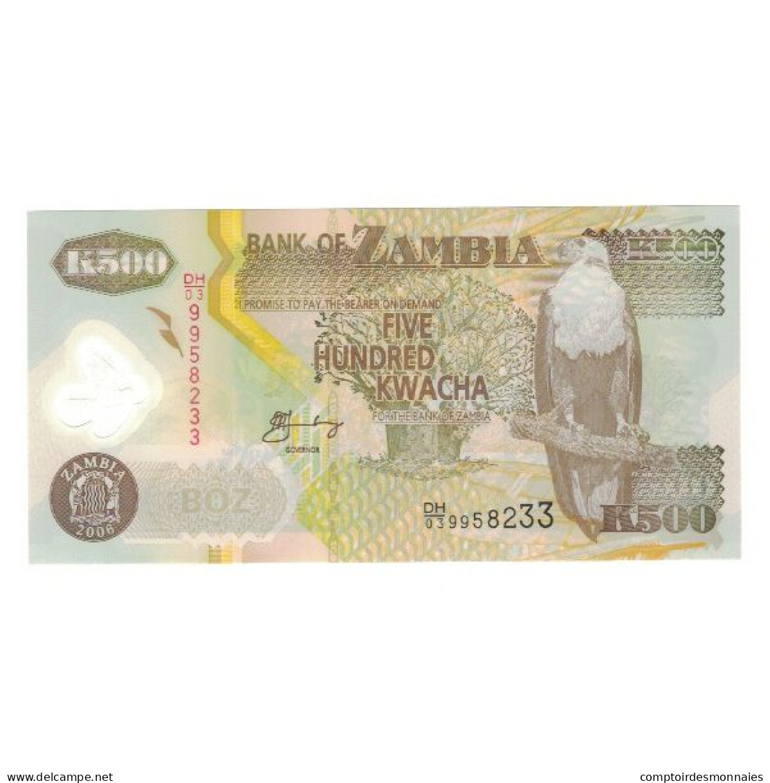 Billet, Zambie, 500 Kwacha, 2006, KM:43e, NEUF - Zambie