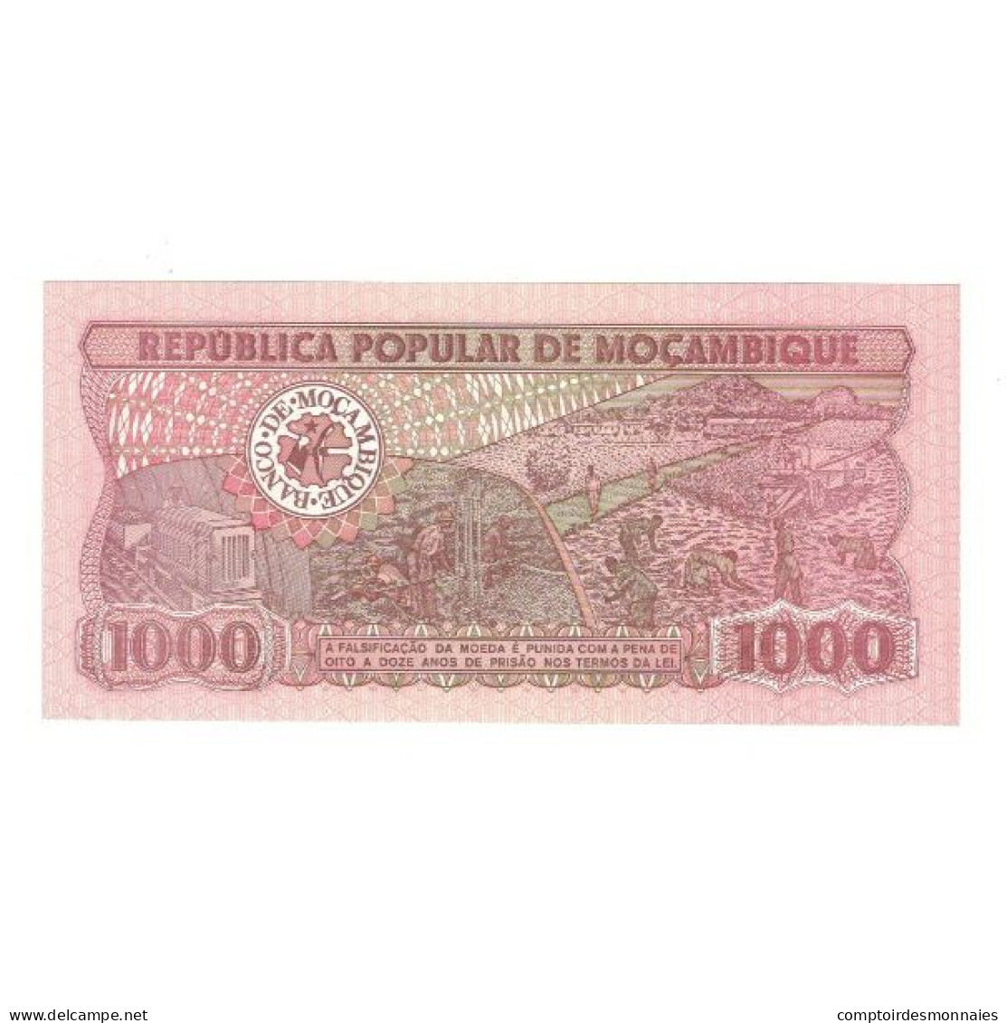 Billet, Mozambique, 1000 Meticais, 1986, 1991-06-16, KM:132c, NEUF - Mozambique