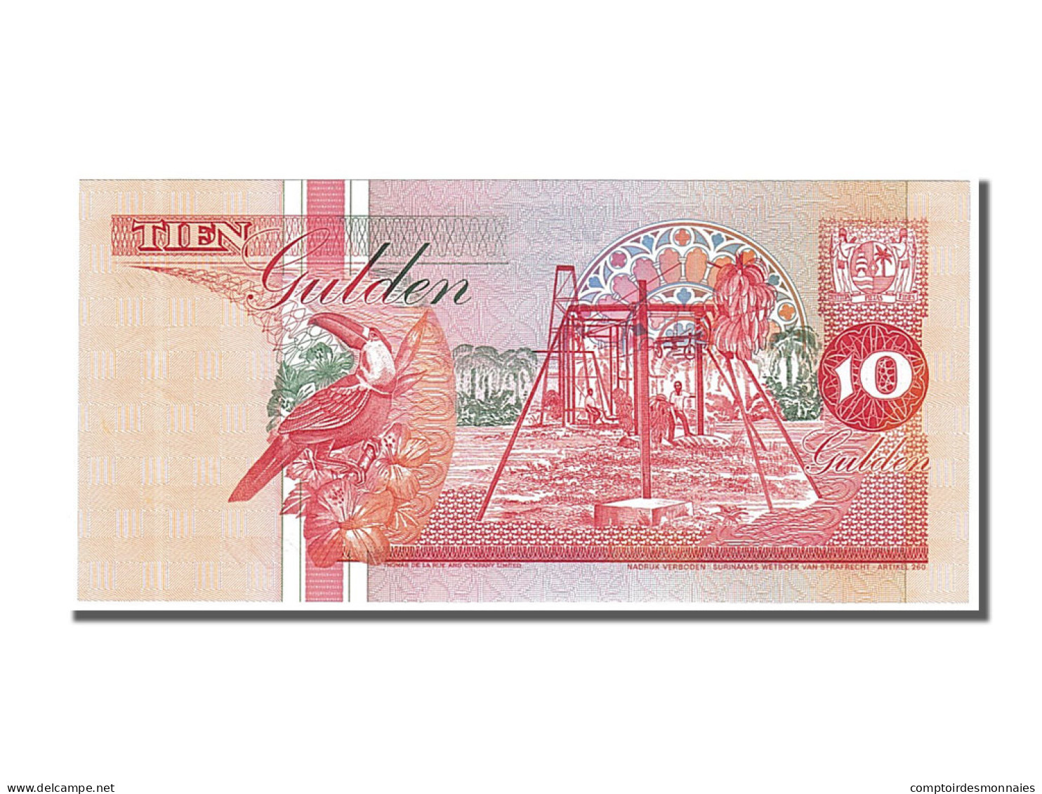 Billet, Suriname, 10 Gulden, 1991, 1991-07-09, NEUF - Suriname