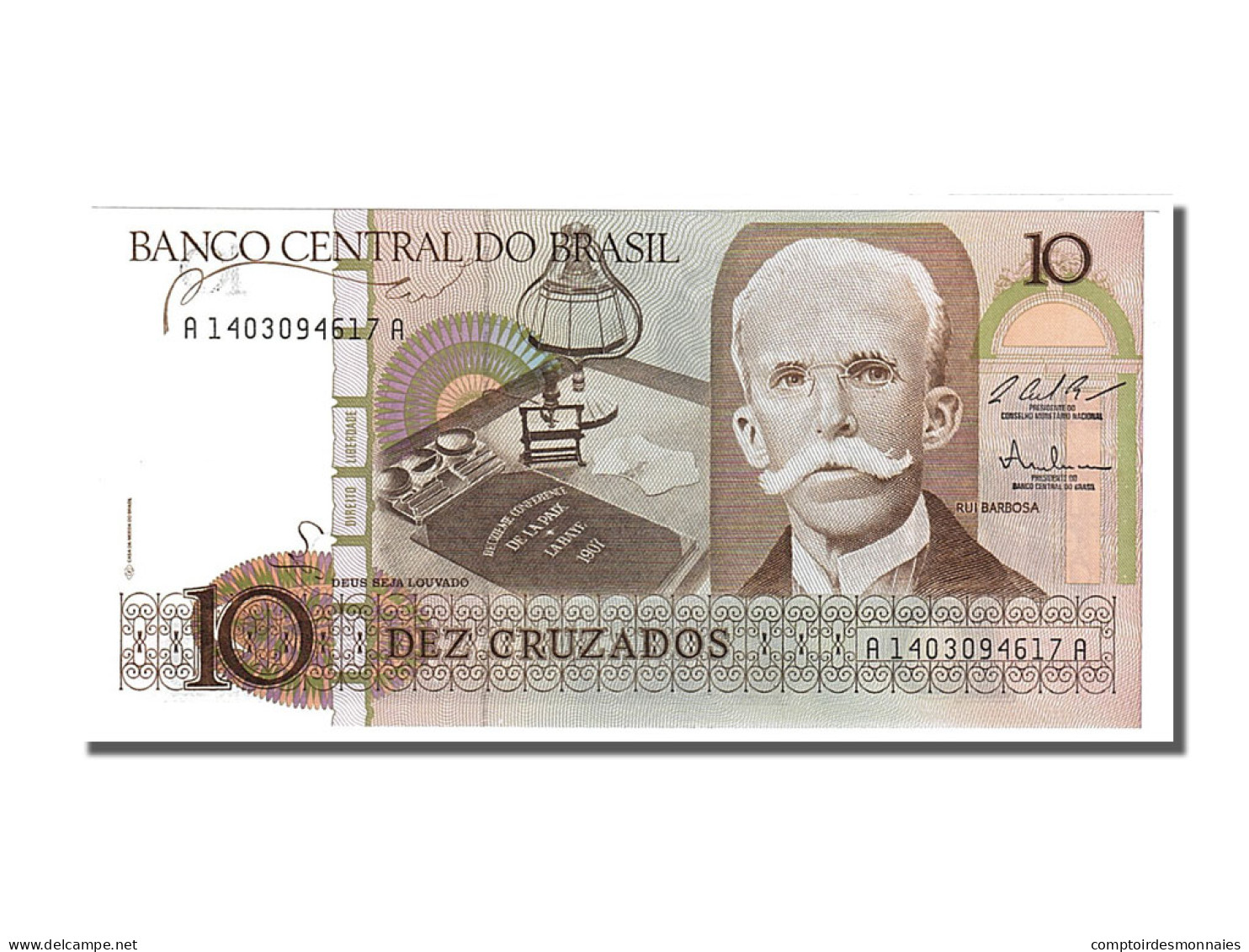 Billet, Brésil, 10 Cruzados, 1987, NEUF - Brésil