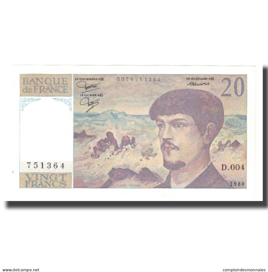 France, 20 Francs, Debussy, 1980, STROHL TRONCHE DENTAUD, NEUF, Fayette:66.01 - 20 F 1980-1997 ''Debussy''