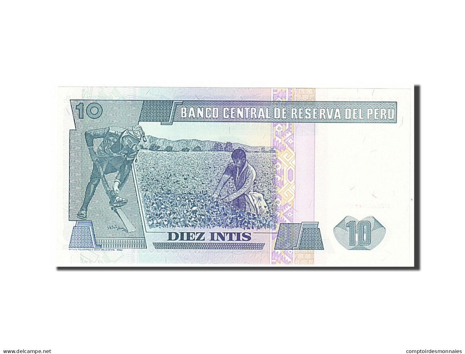 Billet, Pérou, 10 Intis, 1987, NEUF - Perú