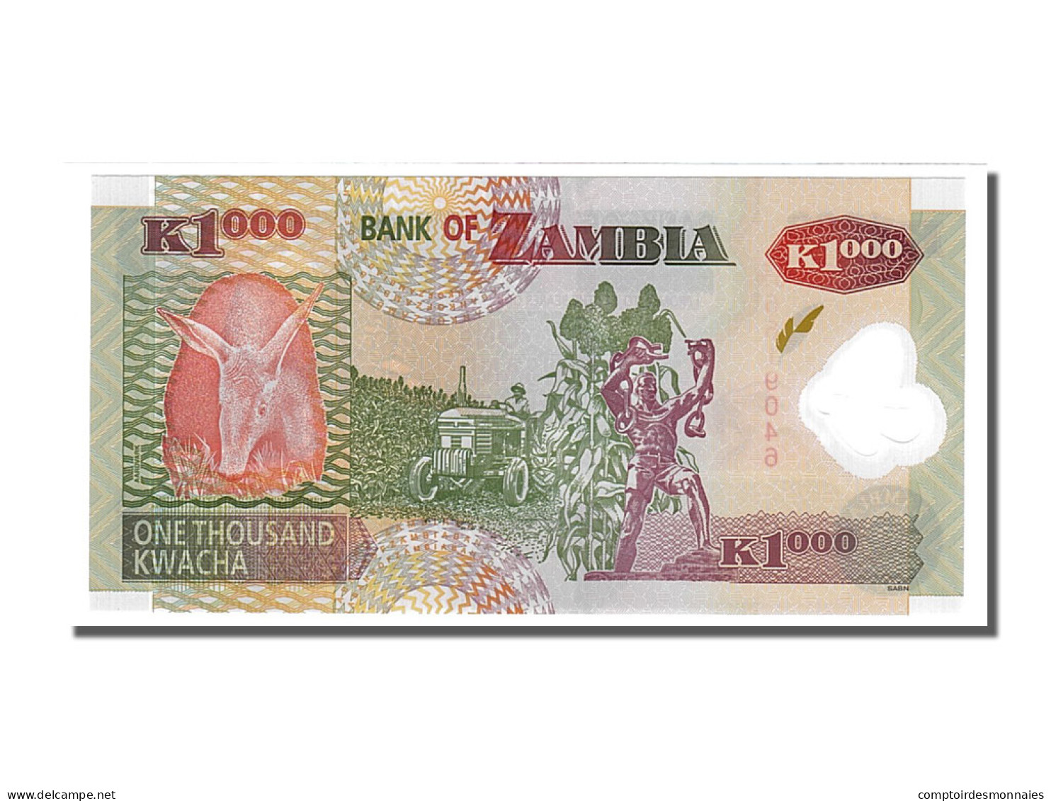 Billet, Zambie, 1000 Kwacha, 2008, NEUF - Zambia