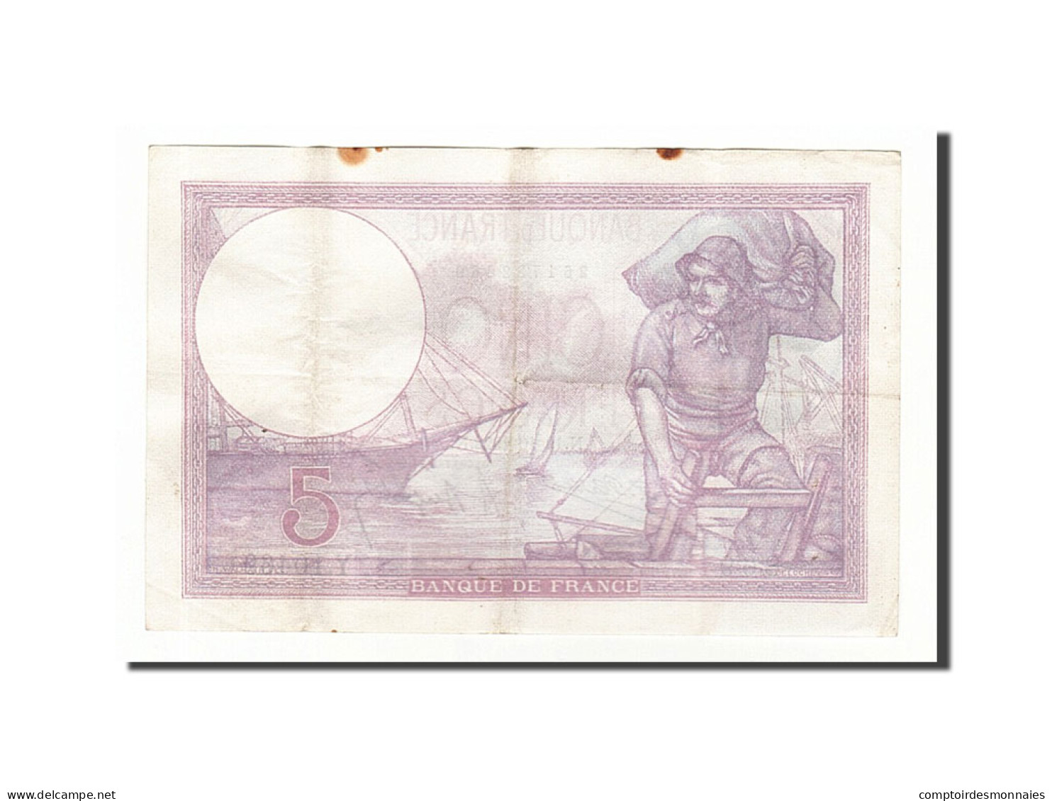 Billet, France, 5 Francs, 5 F 1917-1940 ''Violet'', 1922, 1922-10-19, TTB - 5 F 1917-1940 ''Violet''