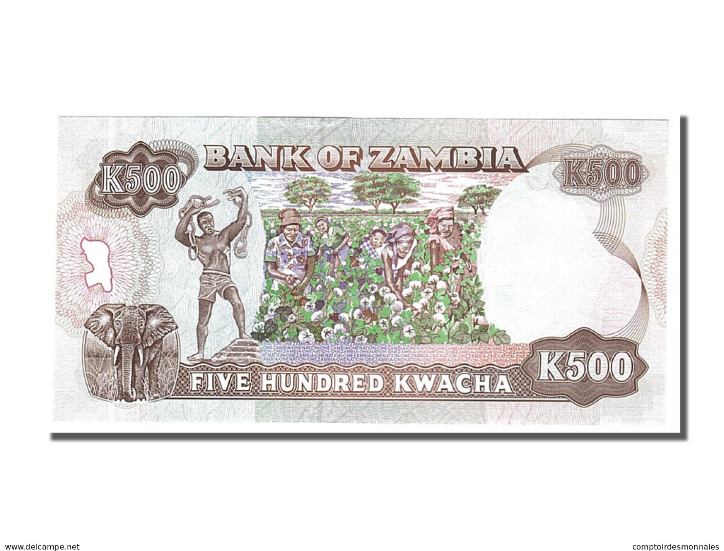 Billet, Zambie, 500 Kwacha, 1991, NEUF - Sambia