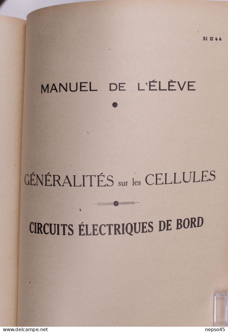 Ecole Mécaniciens De L'Armée De L'Air.Rochefort-sur-Mer.Cellules.Voilures Tournantes.Circuits Hydrauliques.électriques. - Aviation