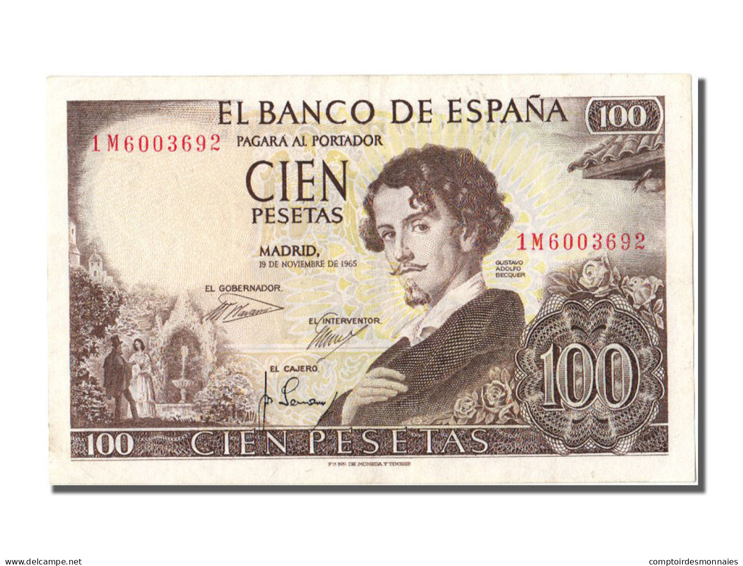 Billet, Espagne, 100 Pesetas, 1965, 1965-11-19, SUP - 100 Pesetas