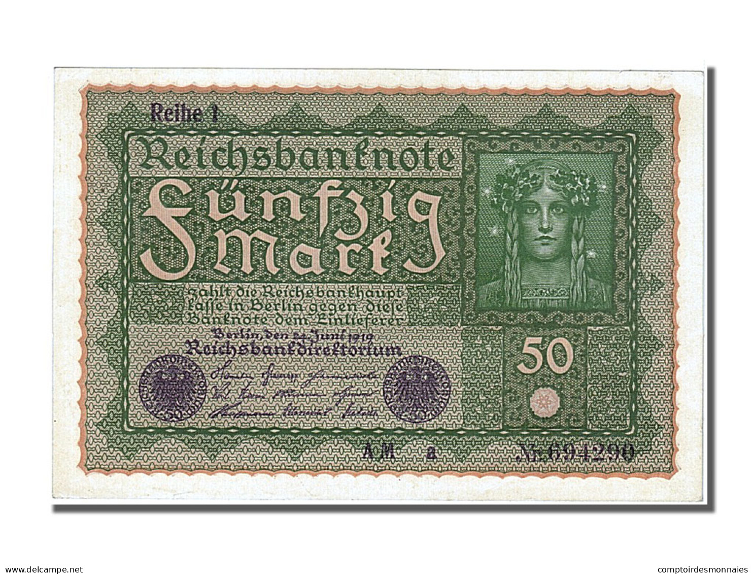 Billet, Allemagne, 50 Mark, 1919, 1919-06-24, NEUF - 50 Mark