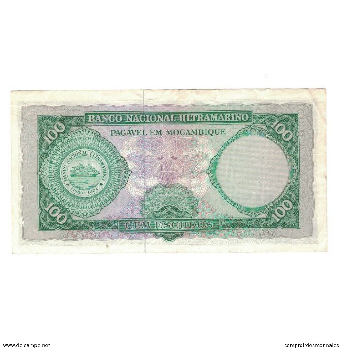 Billet, Mozambique, 100 Escudos, 1961, 1961-03-27, KM:117a, TTB - Mozambique