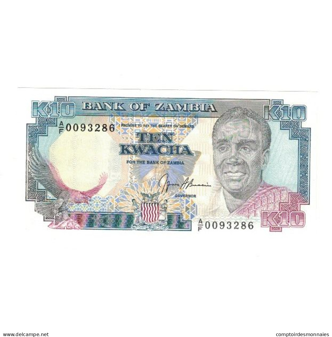 Billet, Zambie, 10 Kwacha, KM:31b, NEUF - Zambia