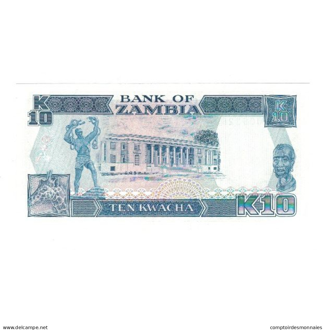 Billet, Zambie, 10 Kwacha, KM:31b, NEUF - Zambia