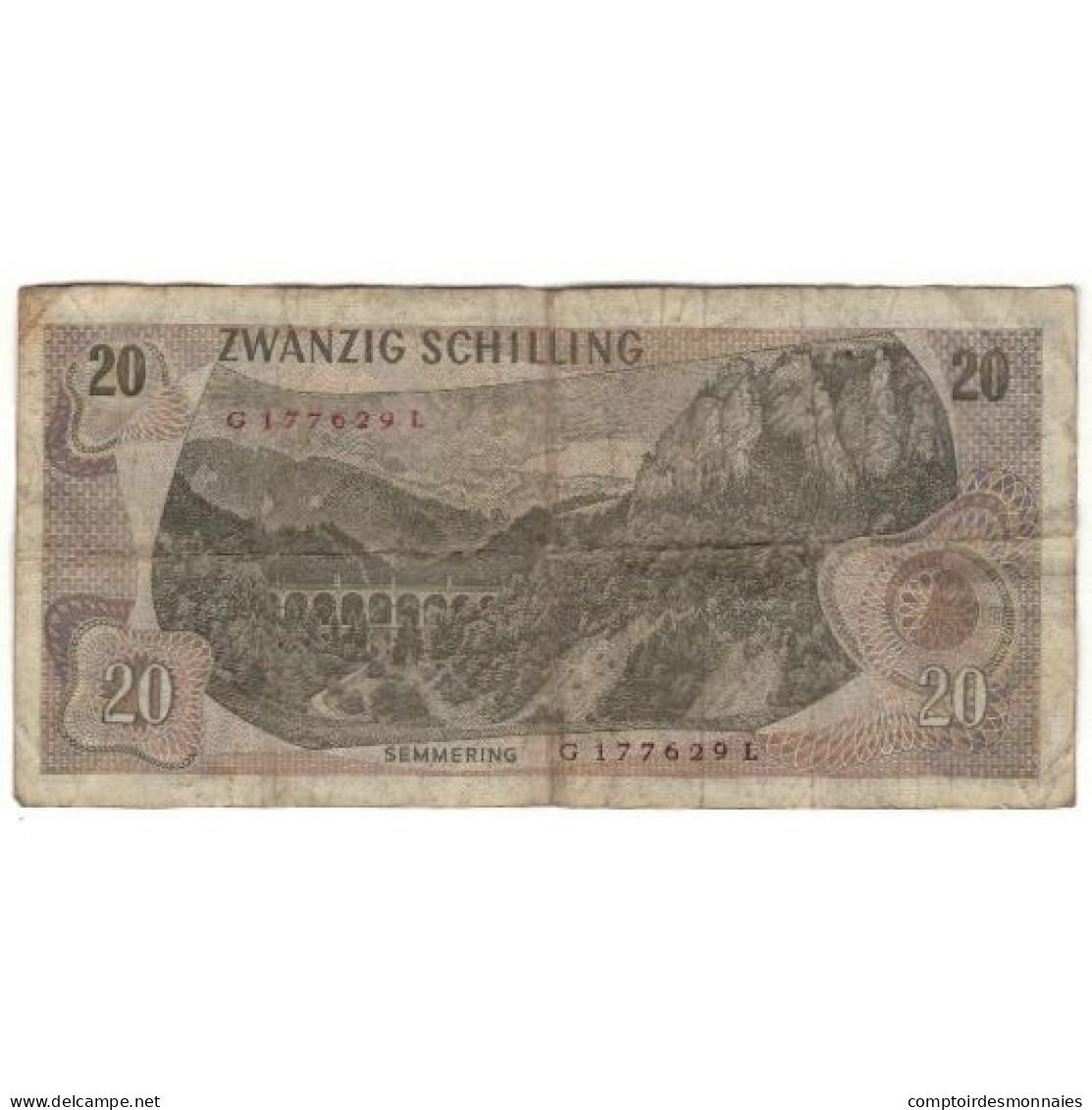 Billet, Autriche, 20 Schilling, 1967-07-02, KM:142a, B - Oesterreich