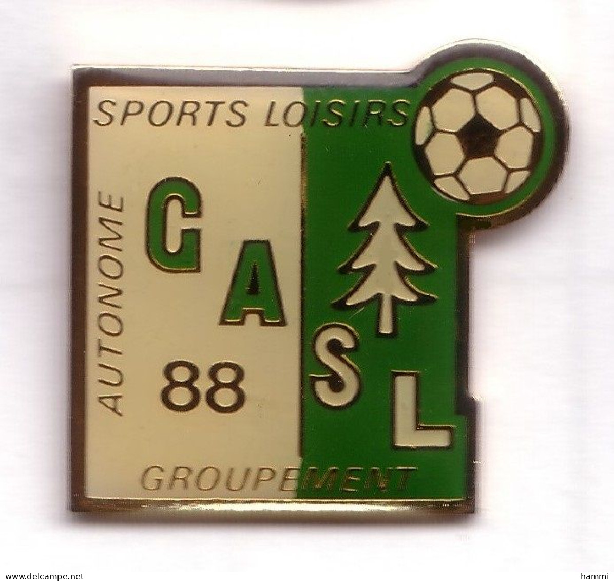 A235 Pin's Foot Football Corpo Vosges GASL Sports Loisirs Groupement Autonome Sapin Achat Immédiat - Football
