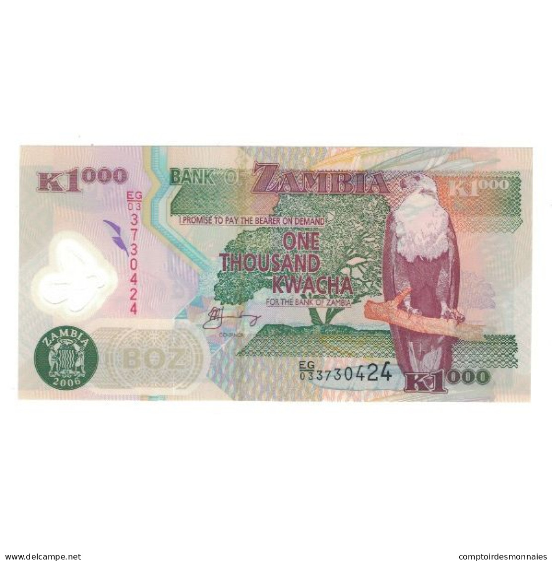 Billet, Zambie, 1000 Kwacha, 2006, KM:44e, NEUF - Zambie