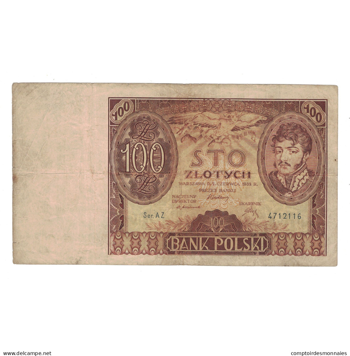 Billet, Pologne, 100 Zlotych, 1932, 1932-06-02, KM:74a, TB+ - Poland