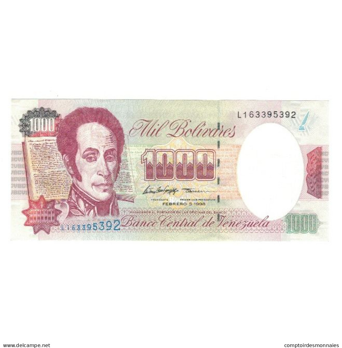 Billet, Venezuela, 1000 Bolivares, 1998, 1998-02-05, KM:76c, SPL - Venezuela