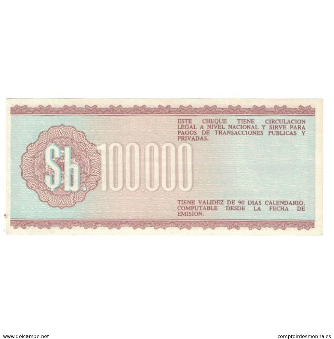 Billet, Bolivie, 100,000 Pesos Bolivianos, 1984, 1984-12-21, KM:188, NEUF - Bolivia