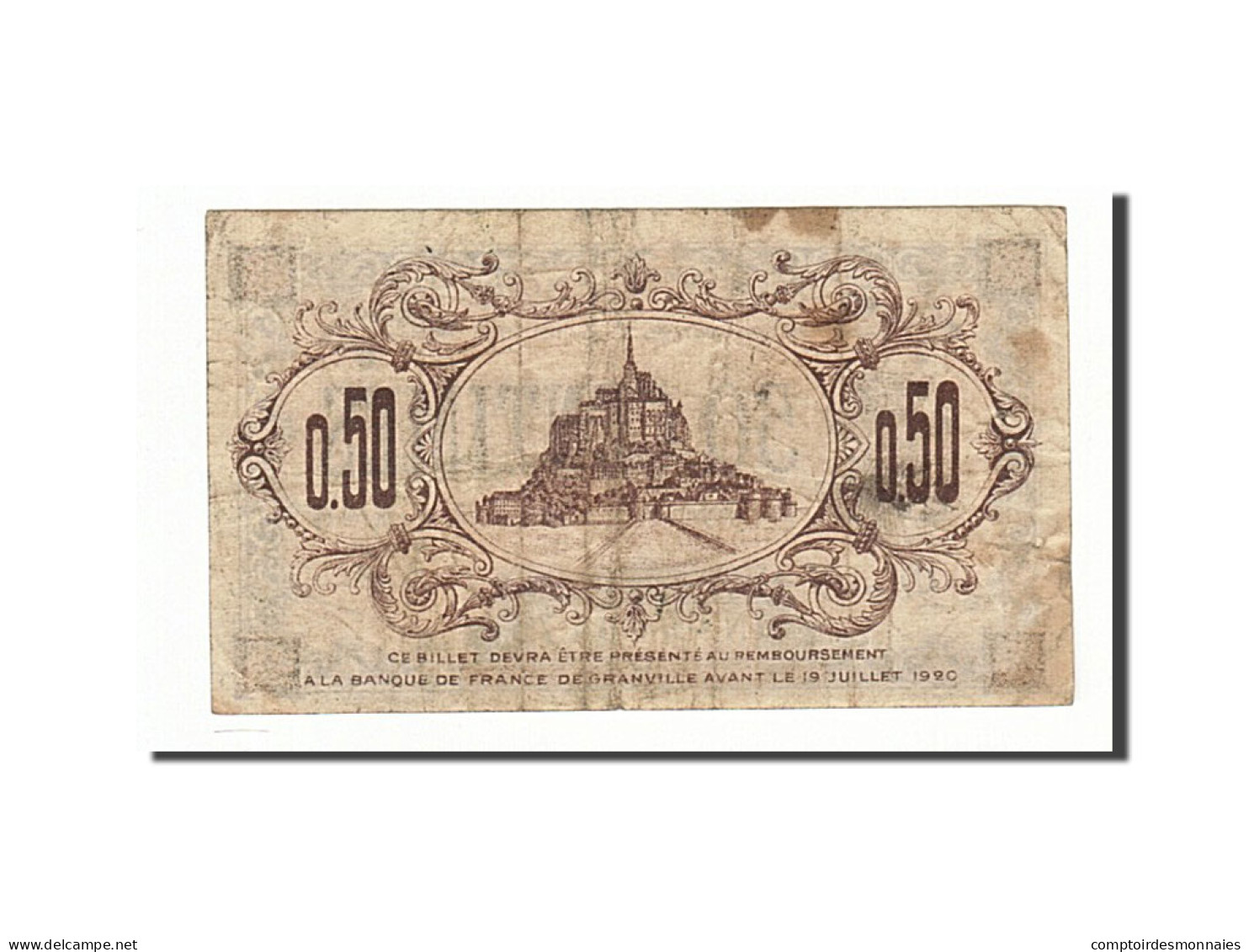 Billet, France, Granville, 50 Centimes, 1915-07-19, TB+, Pirot:60-1 - Camera Di Commercio