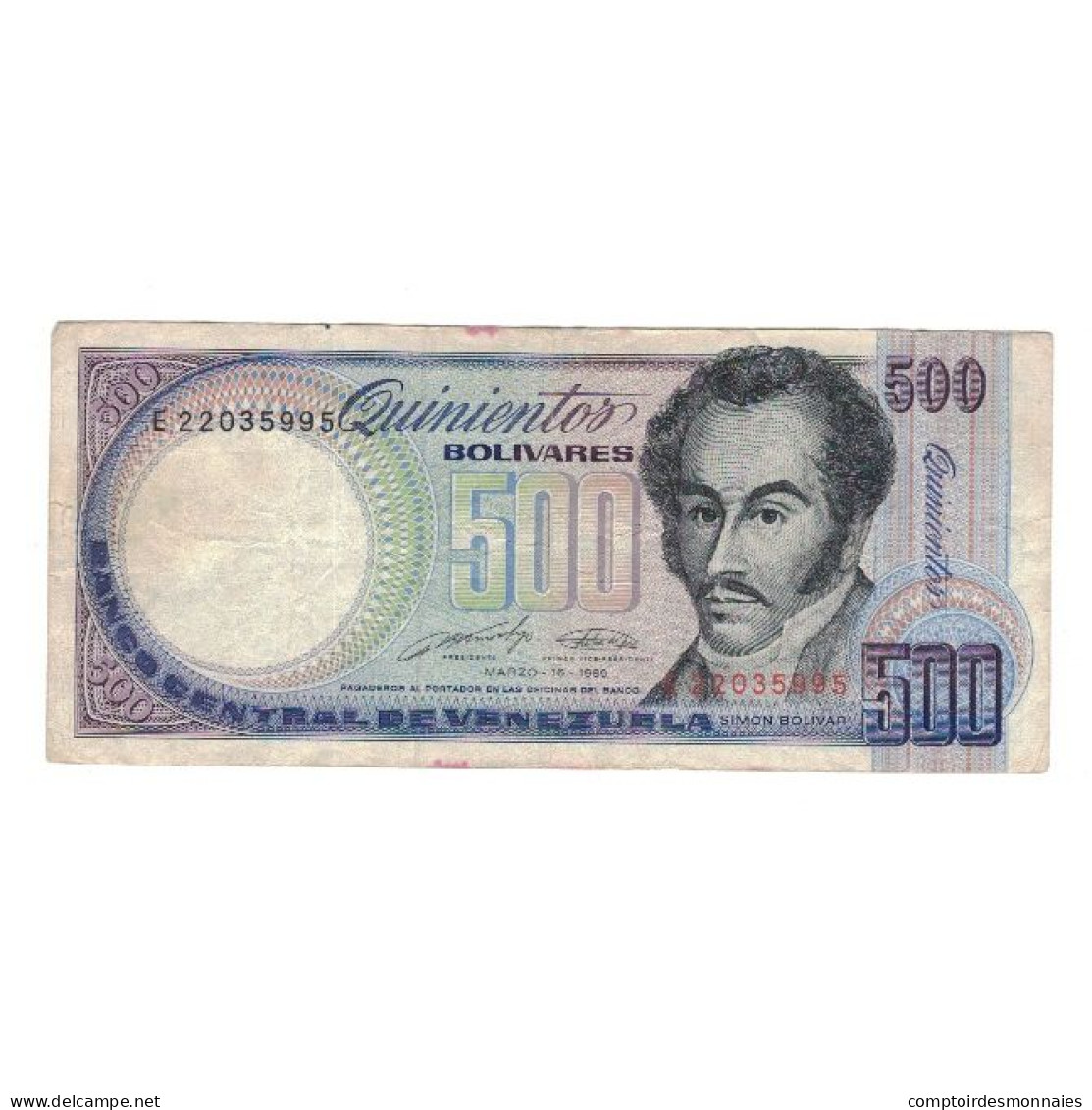 Billet, Venezuela, 500 Bolivares, 1989, 1989-03-16, KM:67c, TTB - Venezuela