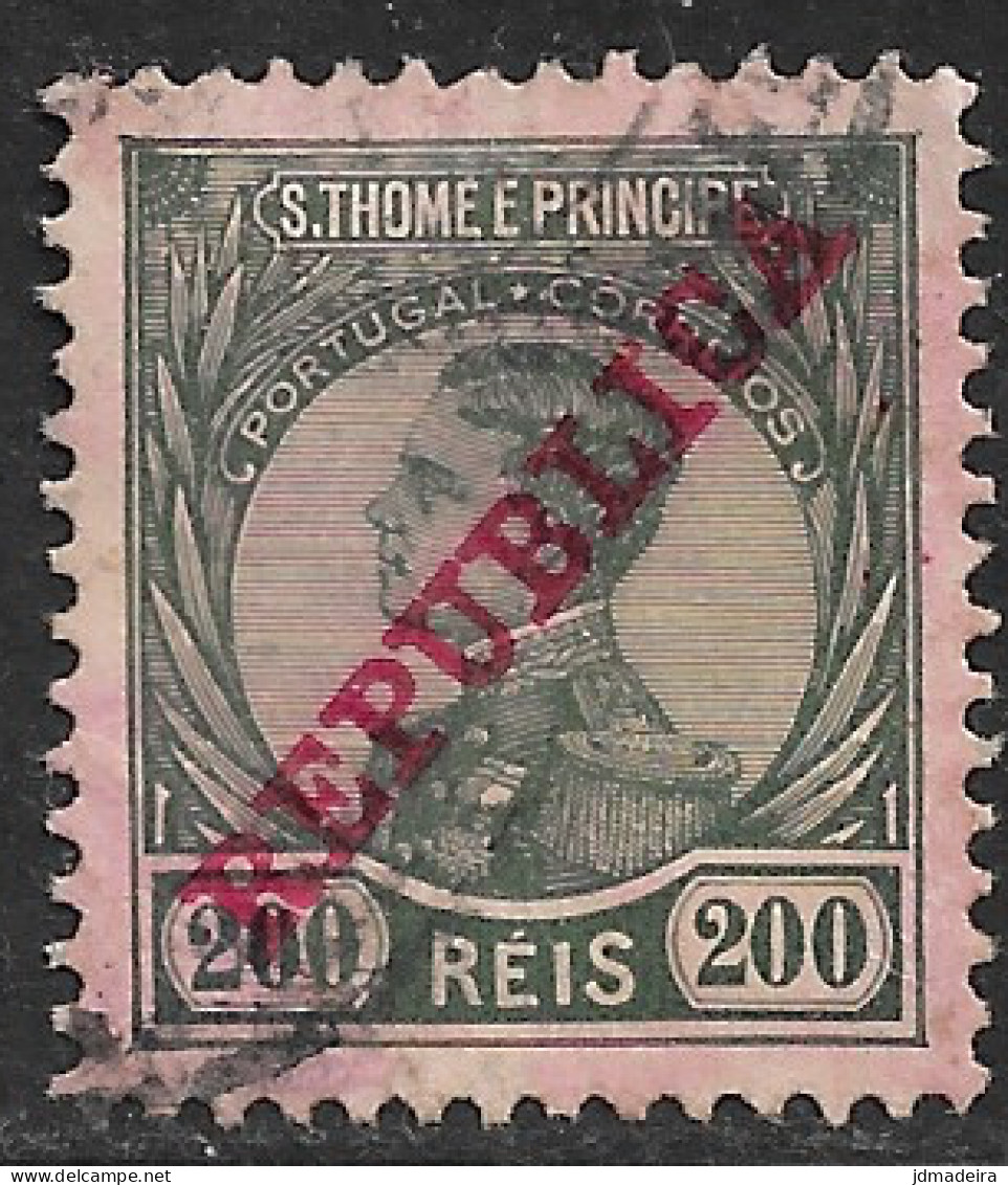 St. Thomas And Prince – 1912 King Manuel 200 Réis Mint Stamp - St. Thomas & Prince