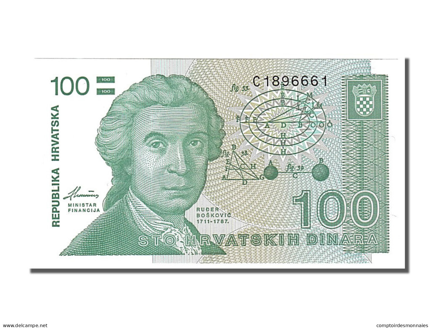 Billet, Croatie, 100 Dinara, 1991, 1991-10-08, NEUF - Croacia