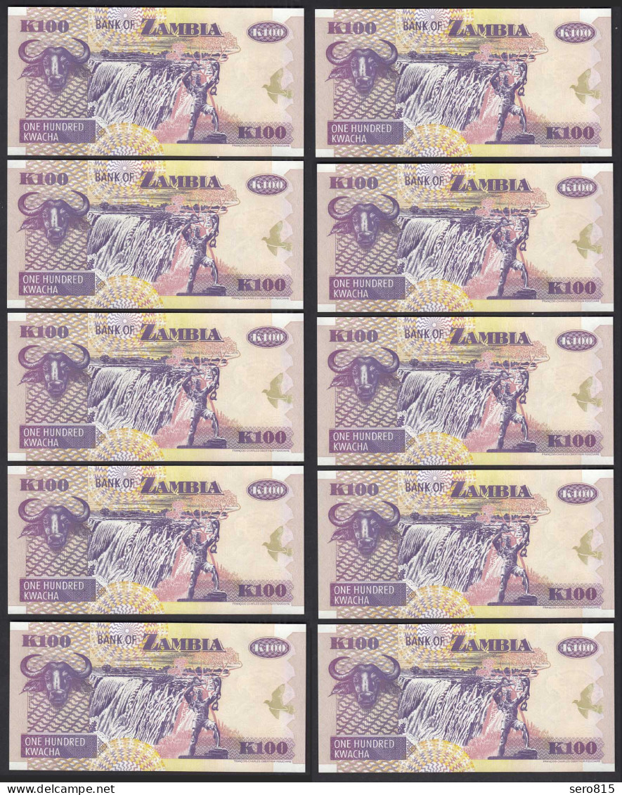 Sambia - Zambia 10 Stück á 100 Kwacha 2006 UNC (1) Pick 38f    (89273 - Other - Africa