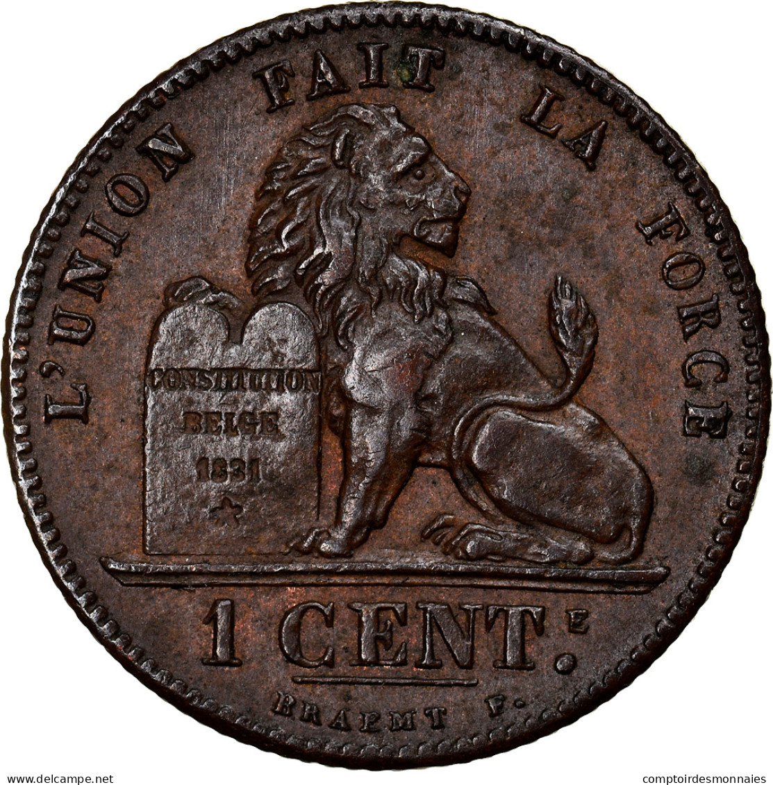 Monnaie, Belgique, Leopold II, Centime, 1882, Bruxelles, TTB+, Cuivre, KM:33.1 - 1 Centime