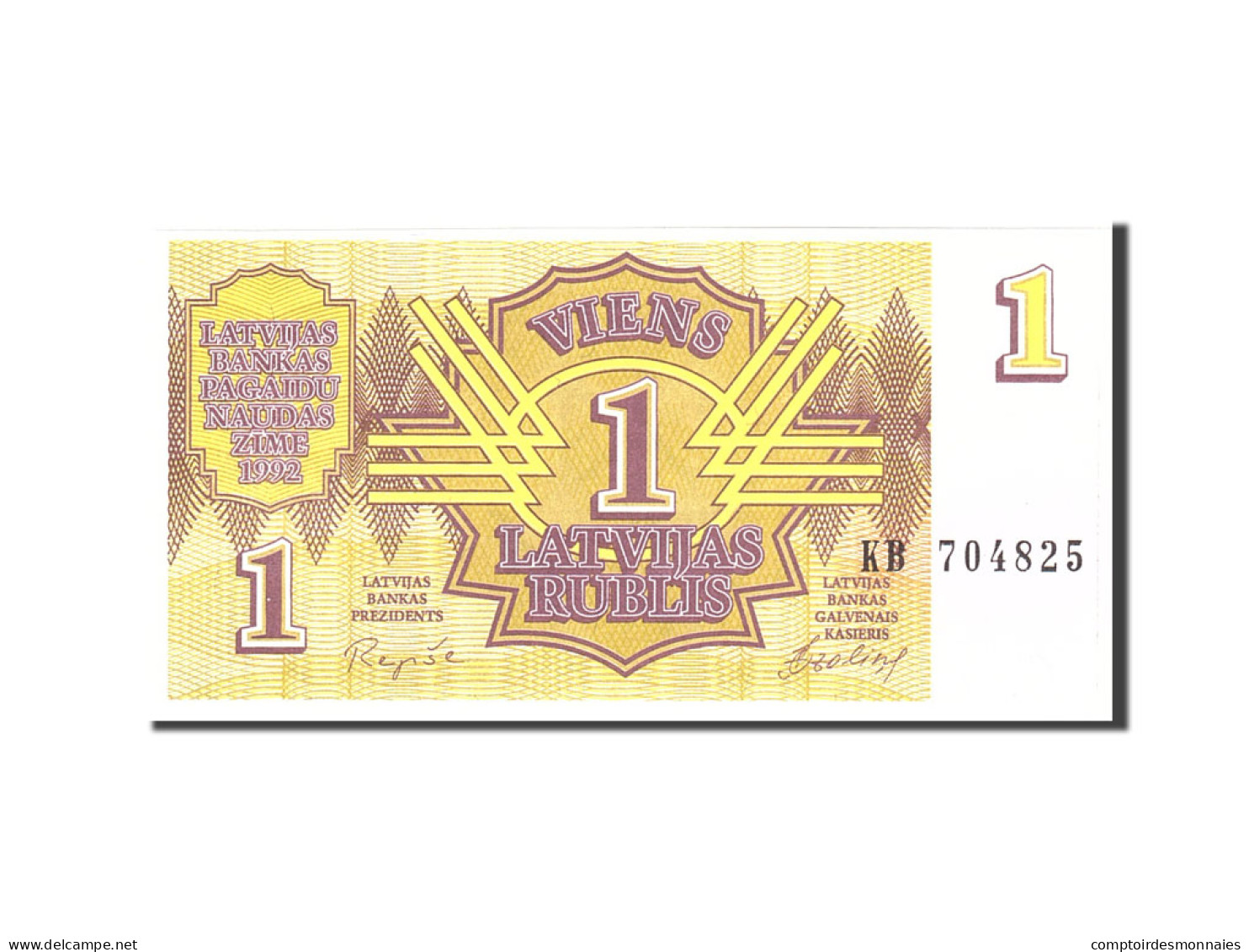 Billet, Latvia, 1 Rublis, 1992, Undated, KM:35, NEUF - Letland