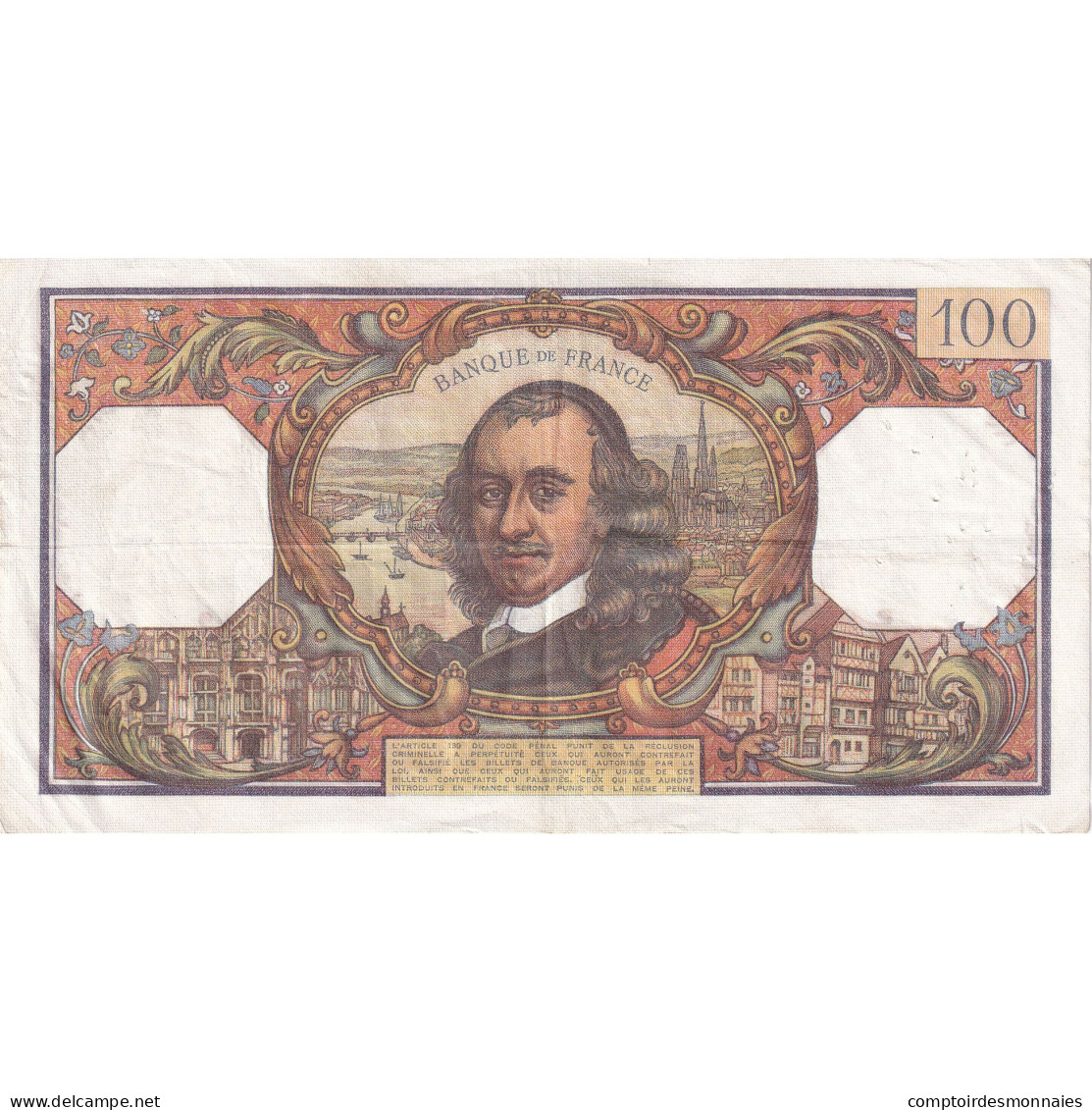 France, 100 Francs, Corneille, 1967, Z.274, TTB, Fayette:65.19, KM:149c - 100 F 1964-1979 ''Corneille''
