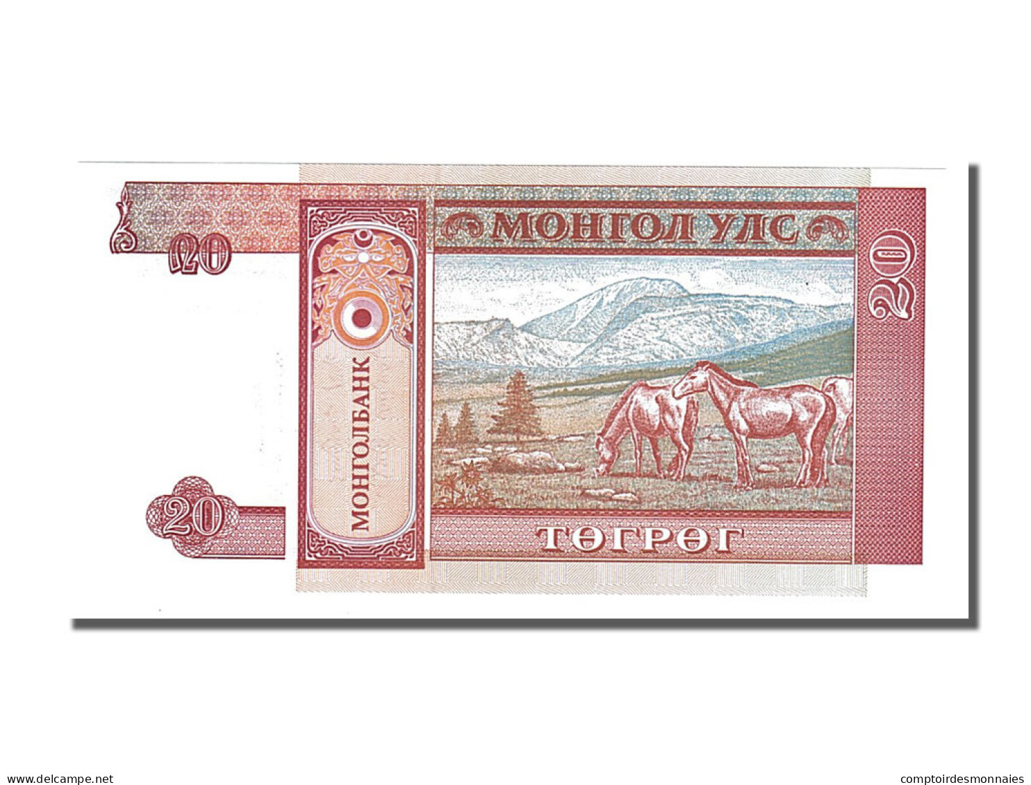 Billet, Mongolie, 20 Tugrik, 1993, NEUF - Mongolei