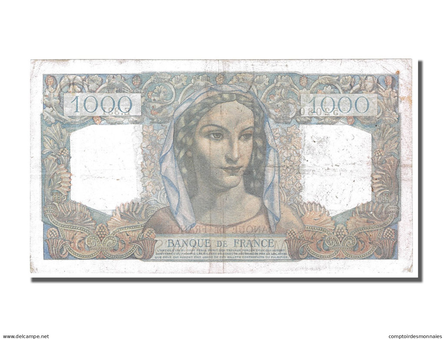 Billet, France, 1000 Francs, 1 000 F 1945-1950 ''Minerve Et Hercule'', 1946 - 1 000 F 1945-1950 ''Minerve Et Hercule''