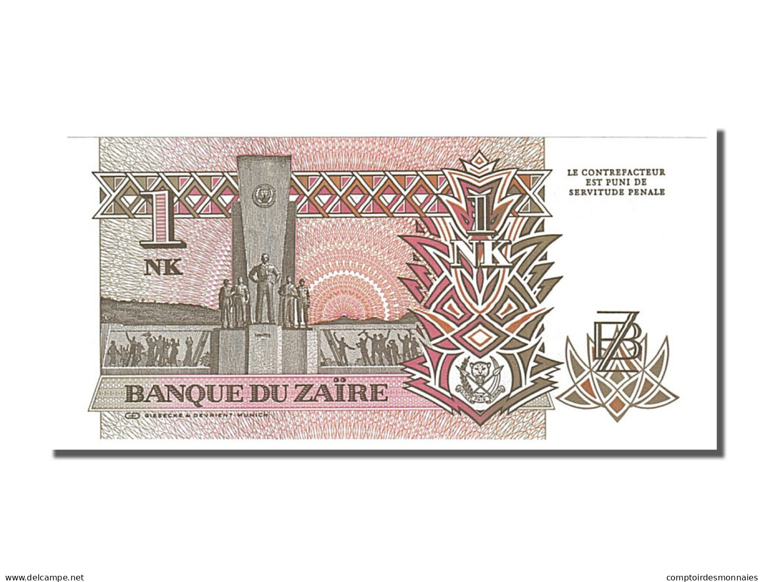 Billet, Zaïre, 1 Nouveau Likuta, 1993, 1993-06-24, NEUF - Zaire