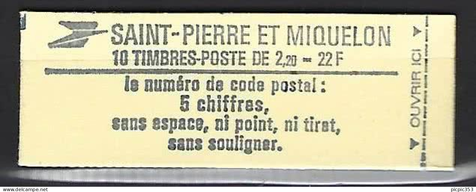 SPM - Saint Pierre Et Miquelon Carnet 464 Liberté De Gandon 10T ** - Libretti