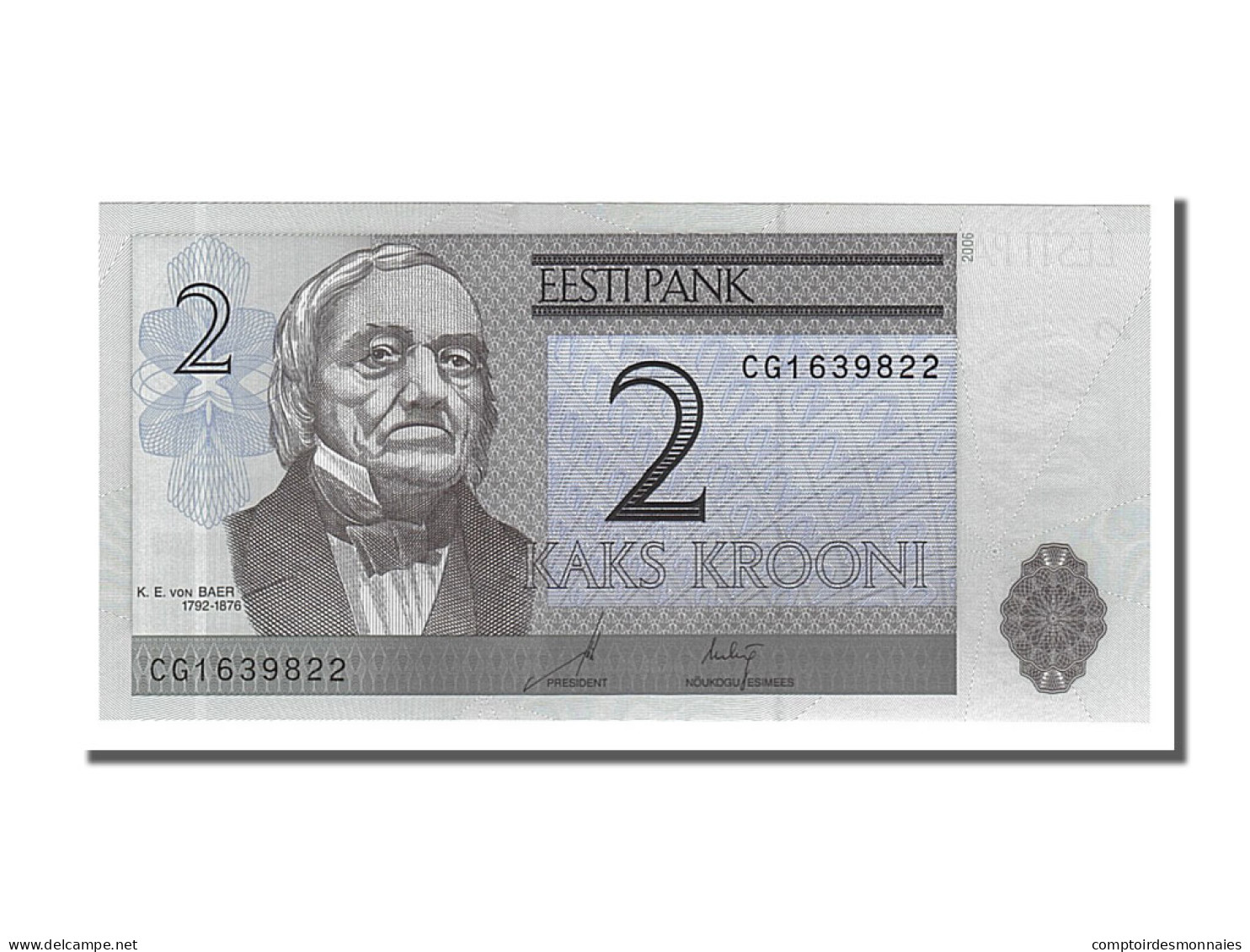 Billet, Estonia, 2 Krooni, 2006, NEUF - Estonie