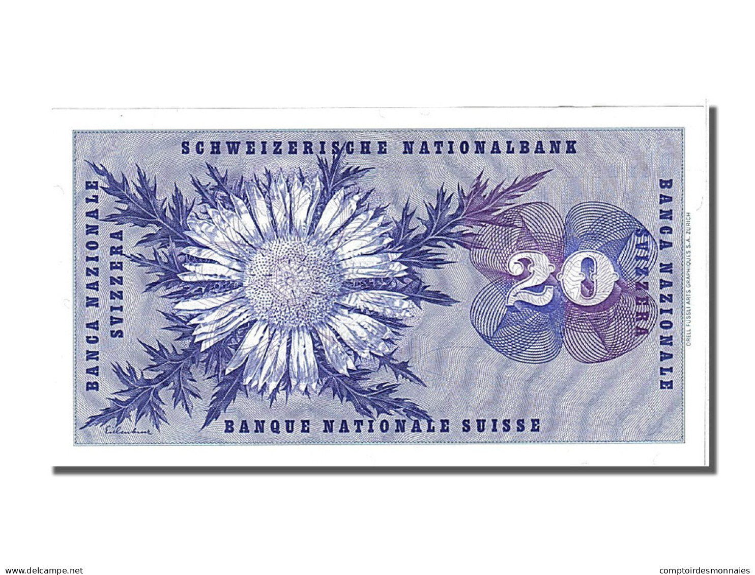 Billet, Suisse, 20 Franken, 1973, 1973-03-07, NEUF - Suisse