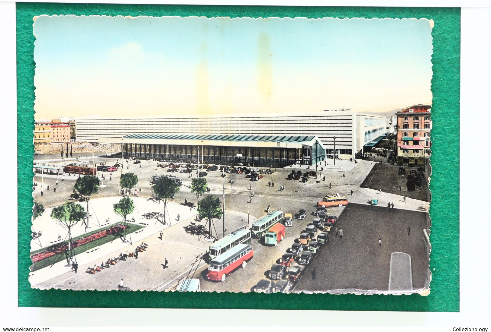 CARTOLINA POSTALE VIAGGIATA 1953 ROMA (ROMA), LAZIO, ITALIA: STAZIONE TERMINI 0050 POSTCARD - Stazione Termini