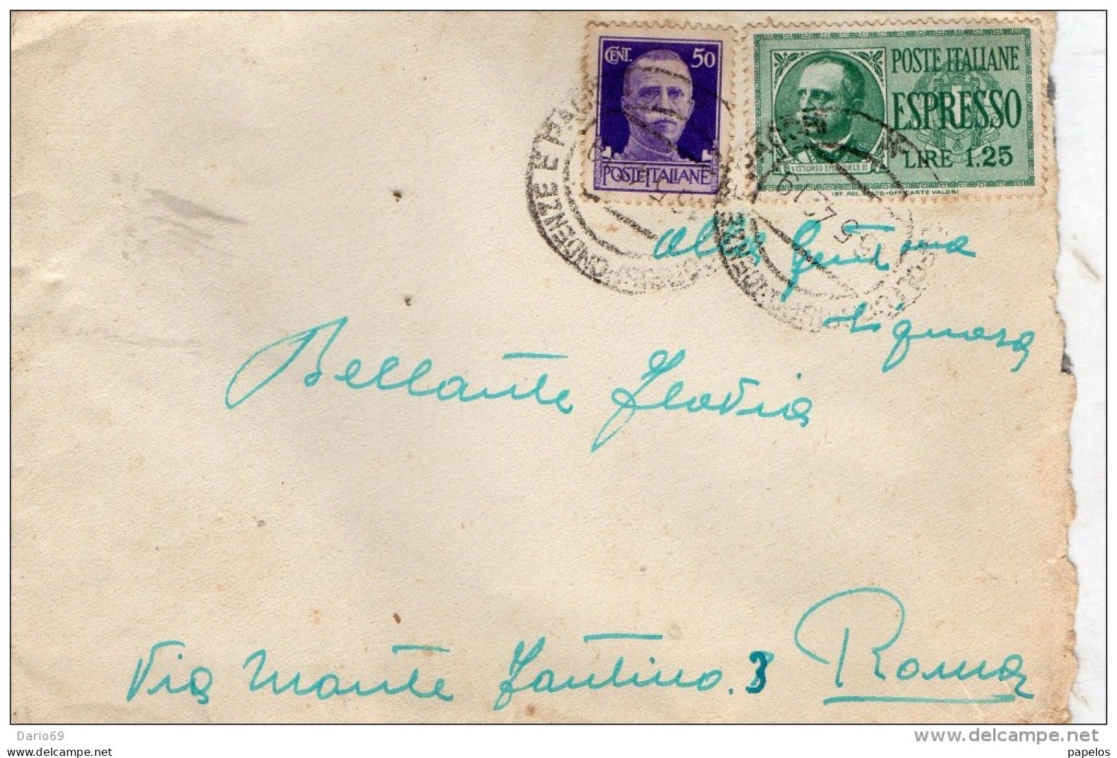 1942  LETTERA ESPRESSO CON ANNULLO NAPOLI - Poste Exprèsse