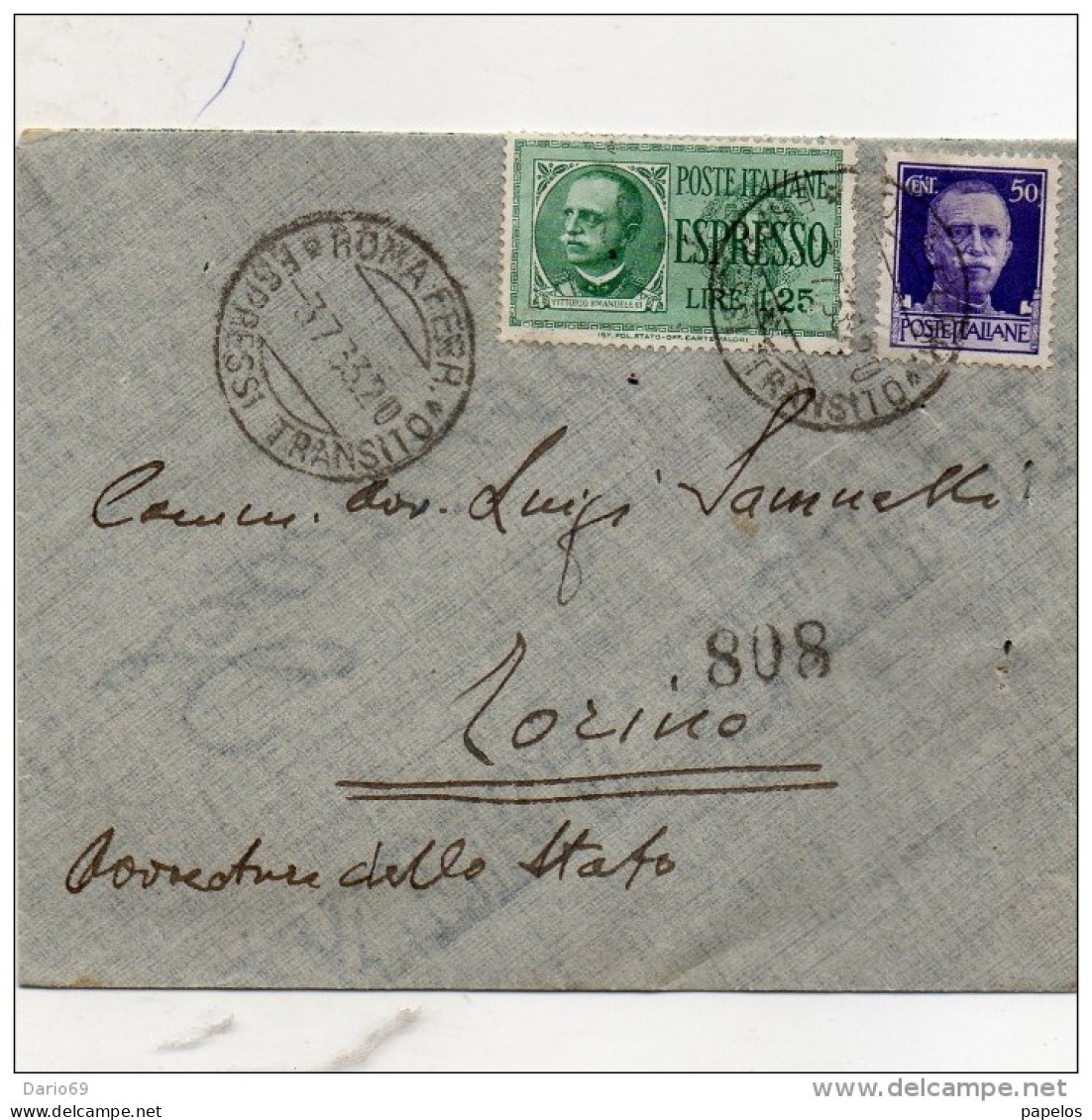 1933  LETTERA ESPRESSO CON ANNULLO ROMA - Express Mail