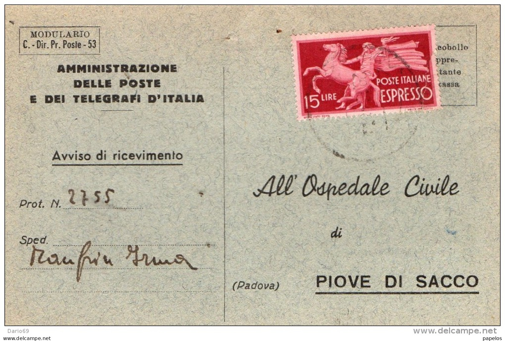 1948 CARTOLINA ESPRESSO - Poste Exprèsse/pneumatique