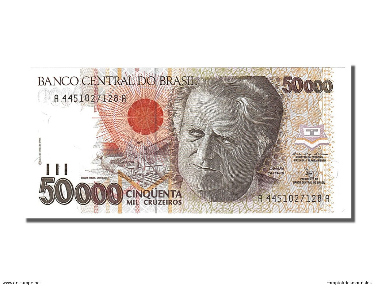 Billet, Brésil, 50,000 Cruzeiros, 1992, NEUF - Brésil