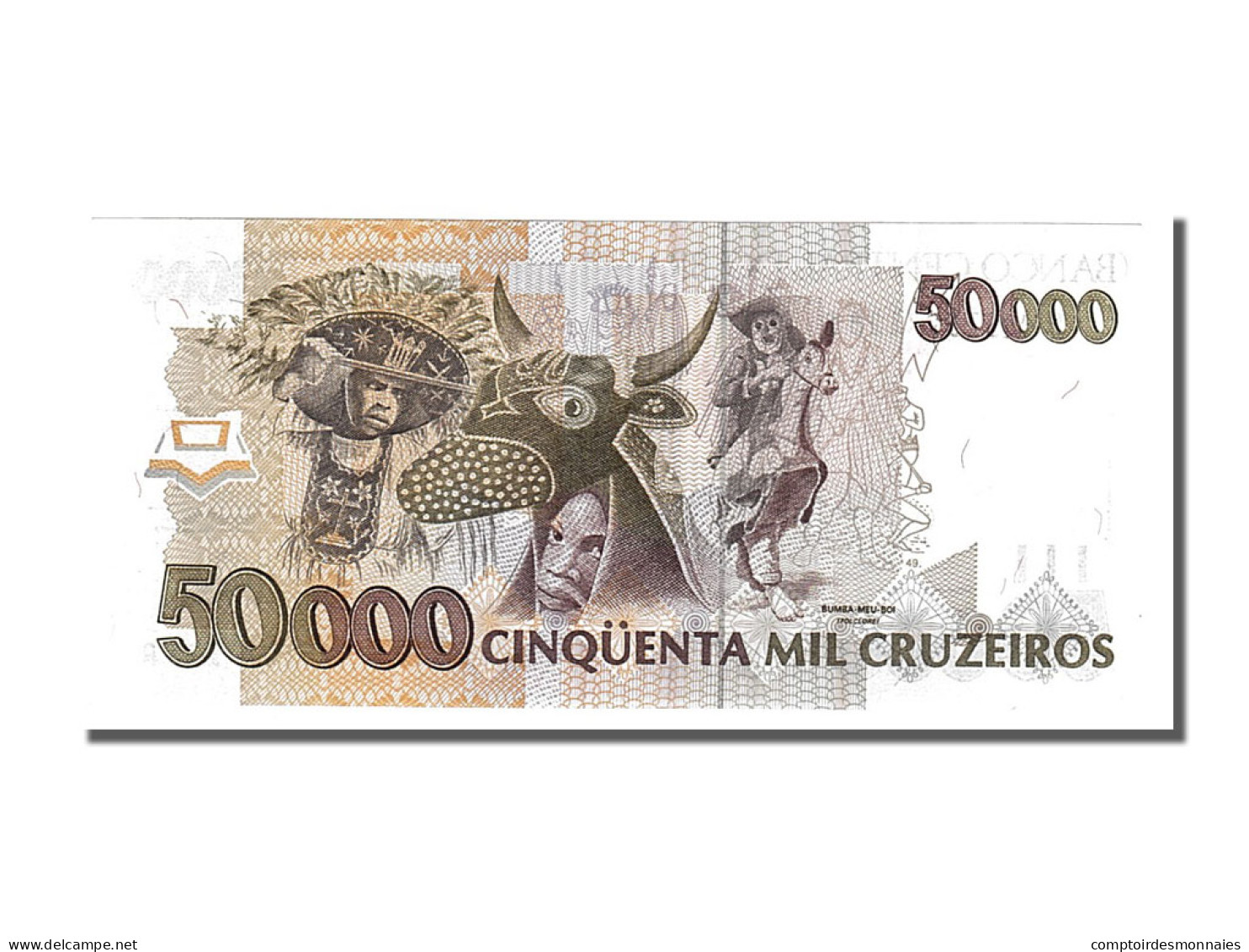 Billet, Brésil, 50,000 Cruzeiros, 1992, NEUF - Brasil