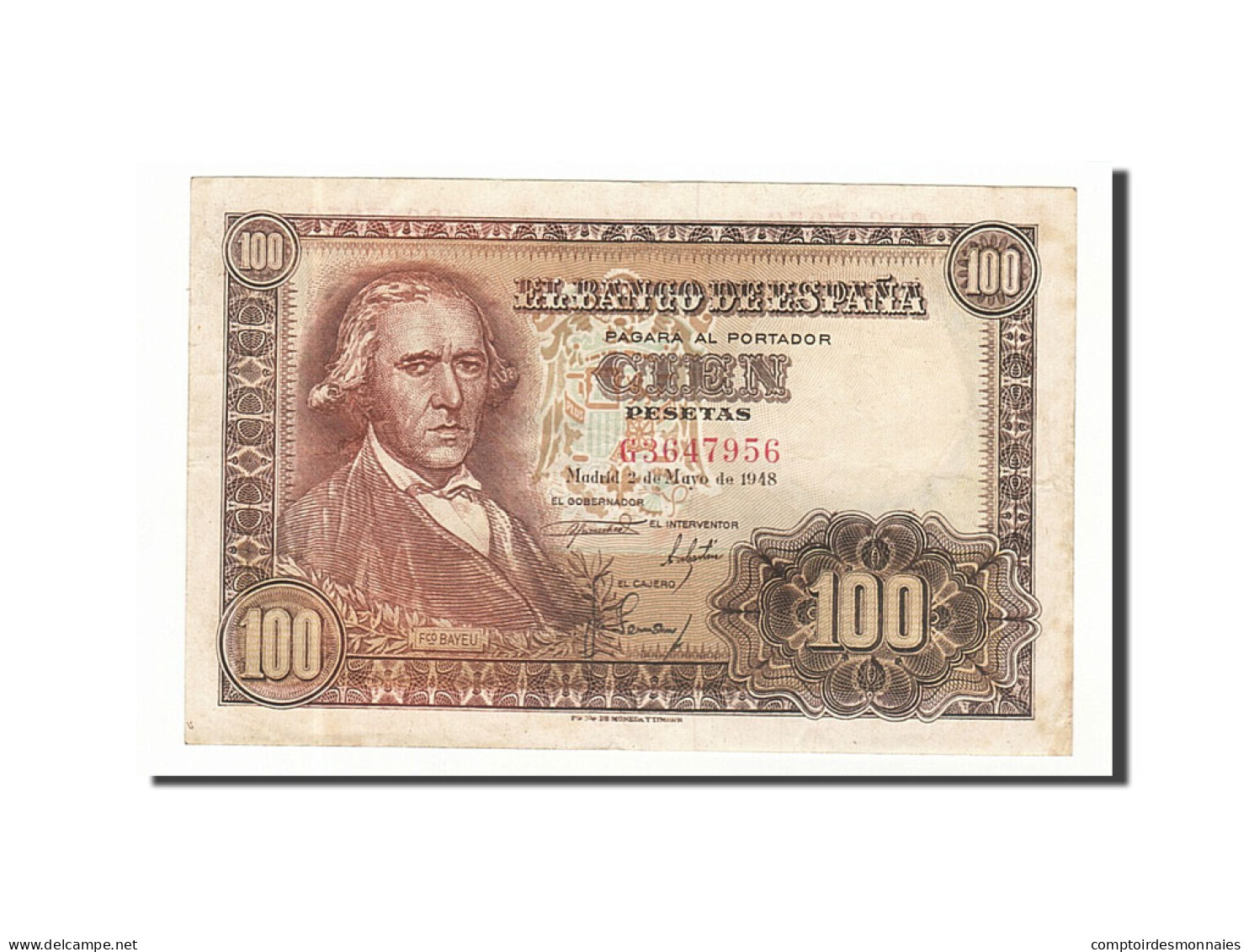 Billet, Espagne, 100 Pesetas, 1948, 1948-05-02, KM:137a, TTB - 100 Peseten