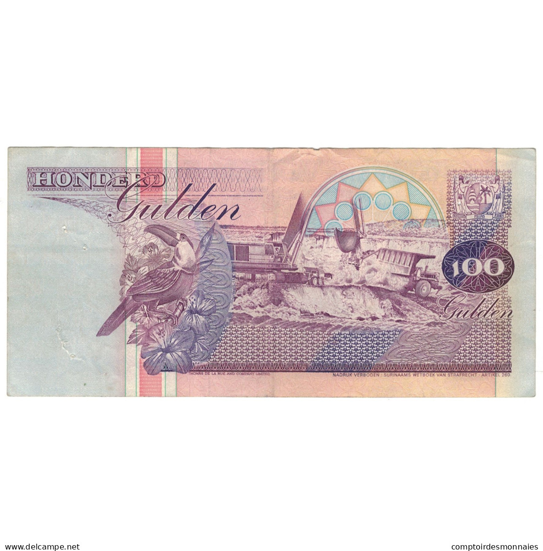 Billet, Surinam, 100 Gulden, 1998, 1998-02-10, KM:139b, TTB - Suriname