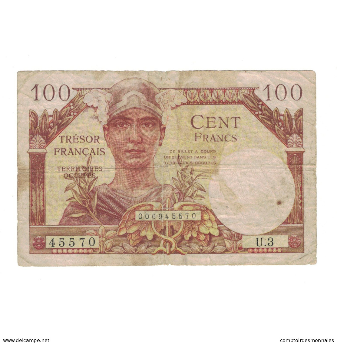 France, 100 Francs, 1947 French Treasury, 1947, TB, Fayette:VF32.1, KM:M9 - 1947 French Treasury