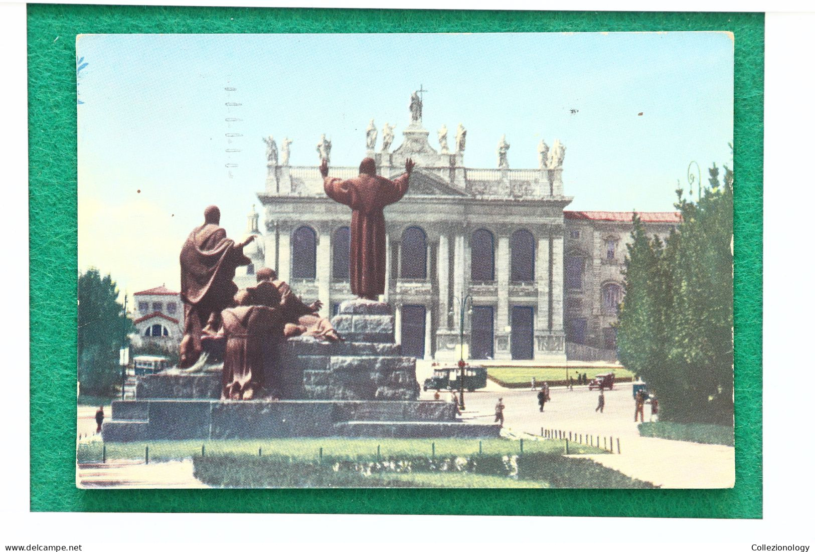 CARTOLINA POSTALE VIAGGIATA 1951 ROMA (ROMA), LAZIO, ITALIA: BASILICA SAN GIOVANNI 0051 POSTCARD - Churches