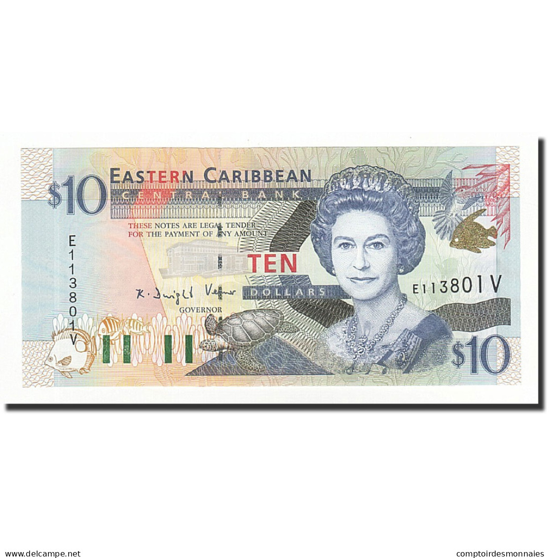 Billet, Etats Des Caraibes Orientales, 10 Dollars, Undated (2000), KM:38v, NEUF - Ostkaribik