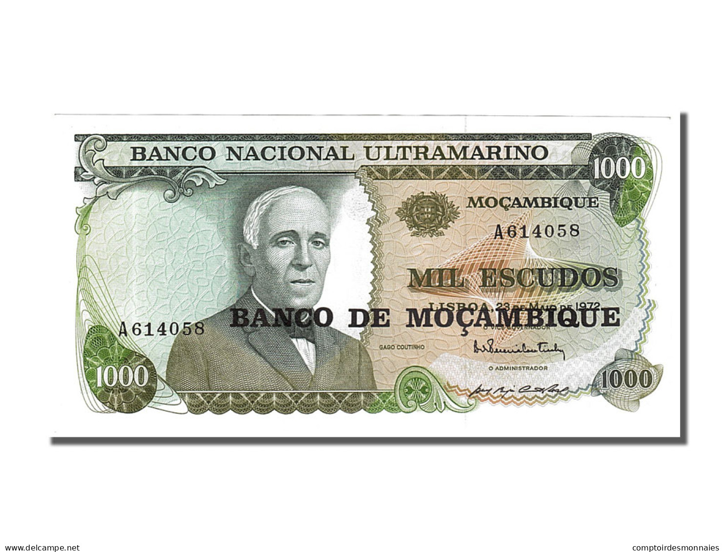 Billet, Mozambique, 1000 Escudos, 1972, 1972-05-23, NEUF - Mozambico