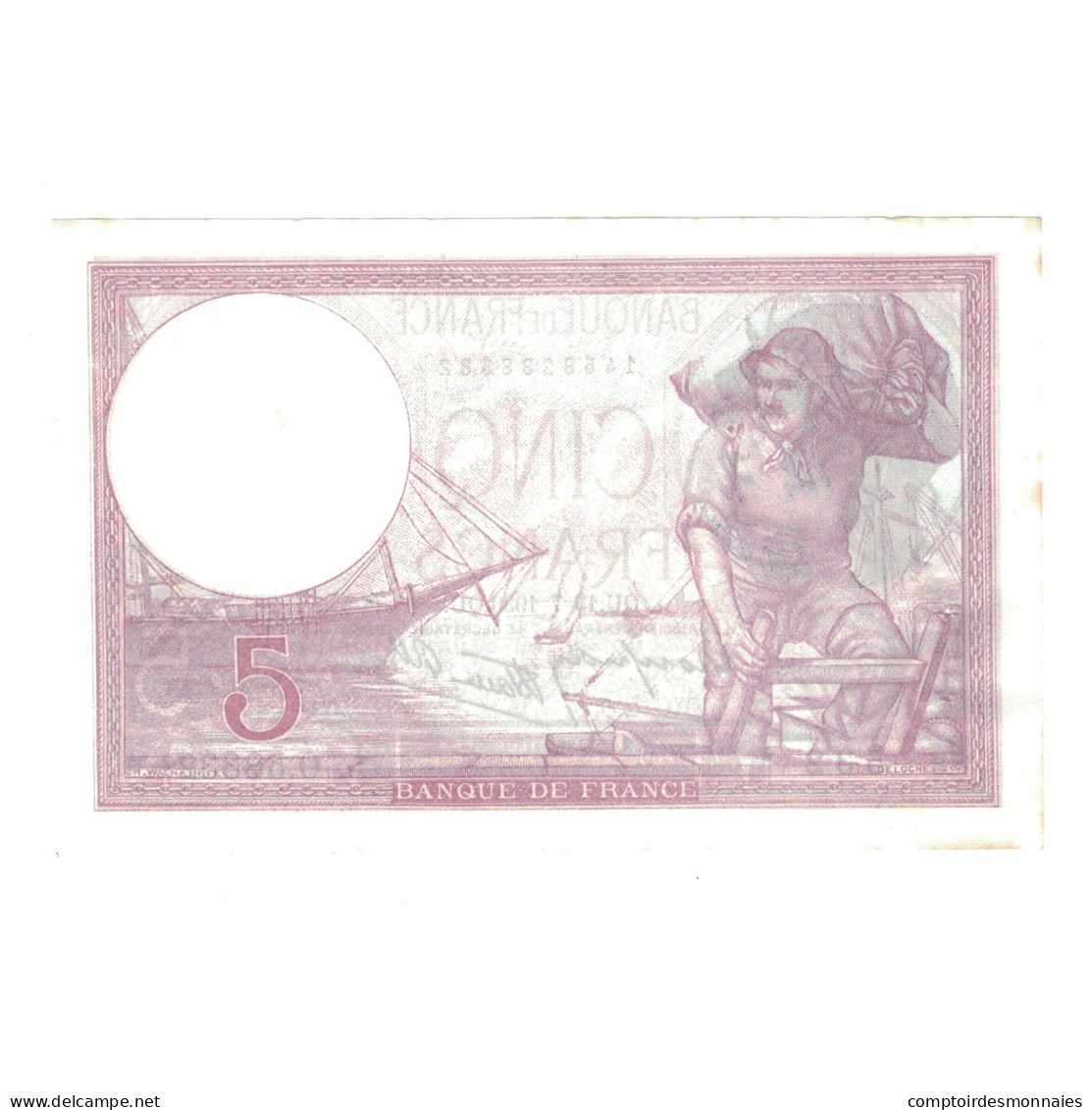 France, 5 Francs, Violet, 1939, O.58332, TTB+, Fayette:F04.1, KM:83 - 5 F 1917-1940 ''Violet''
