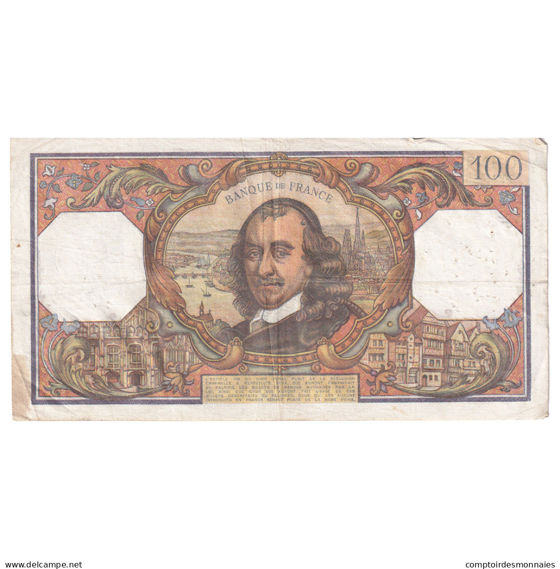 France, 100 Francs, Corneille, 1968, Y.335, TTB, Fayette:65.22, KM:149c - 100 F 1964-1979 ''Corneille''